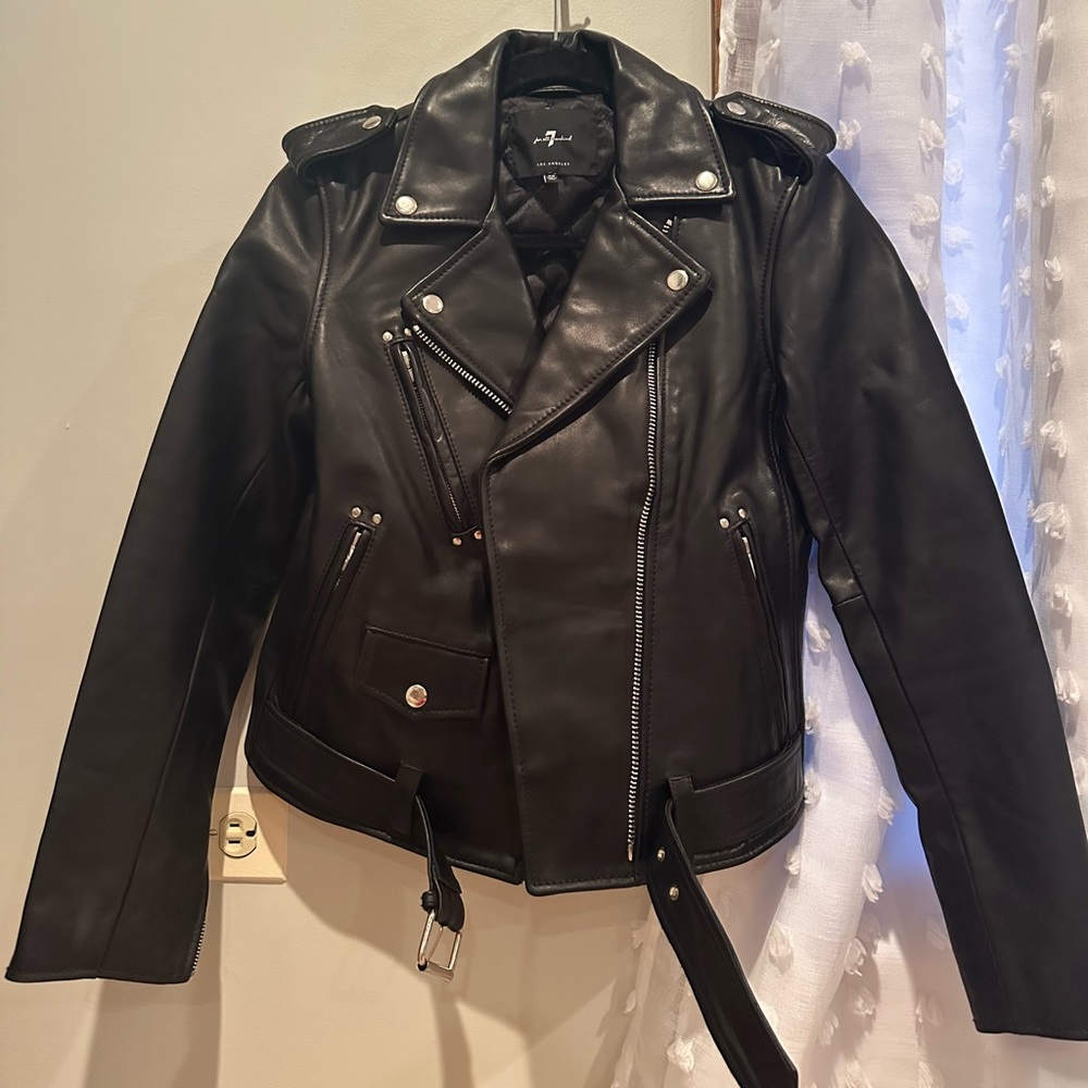 Leather Biker Jacket Black